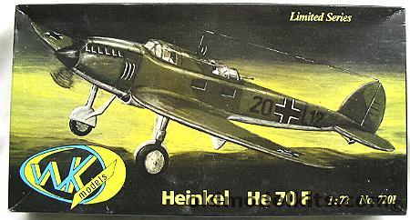 WK Models 1/72 TWO Heinkel He-70 F Blitz Kits, 7201 plastic model kit